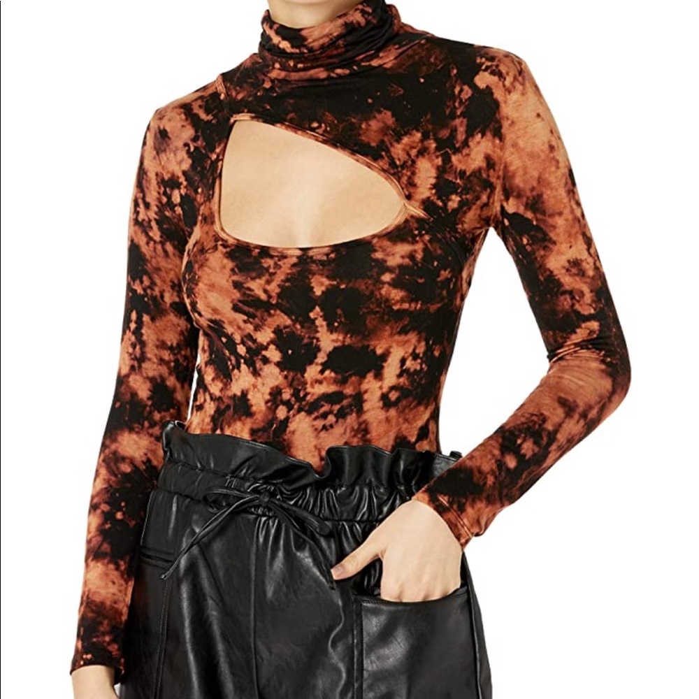 cutout turtleneck bodysuit